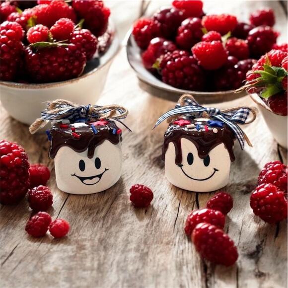 🆕 Faux Marshmallow Buddy/ S’mores,Tiered Tray Decor, Fake Bake - Picture 9 of 10